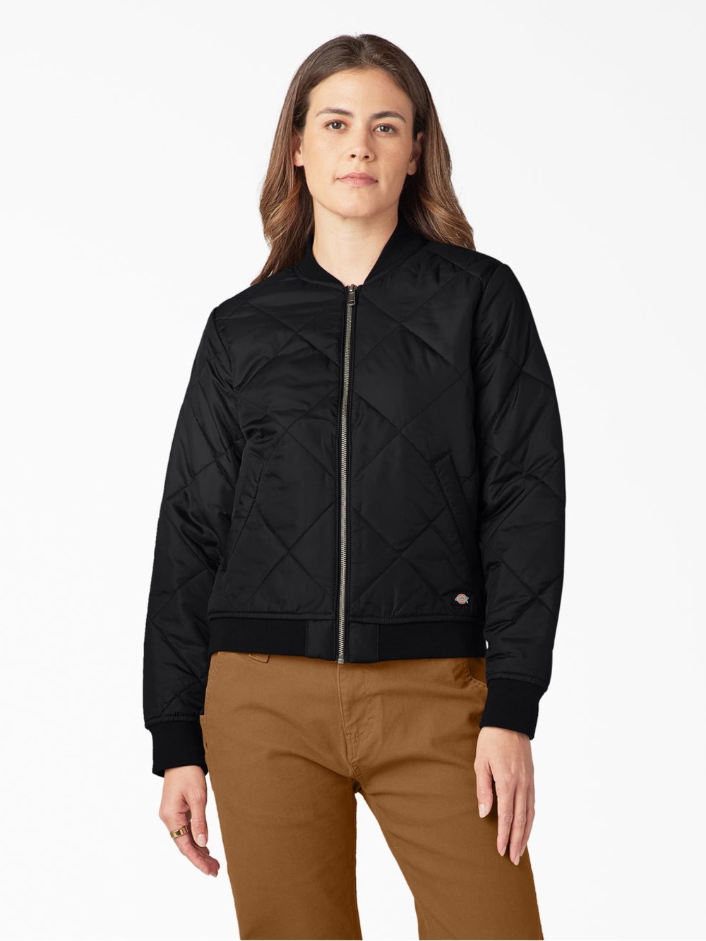 Dickies Black Quilted Bomber Jacket